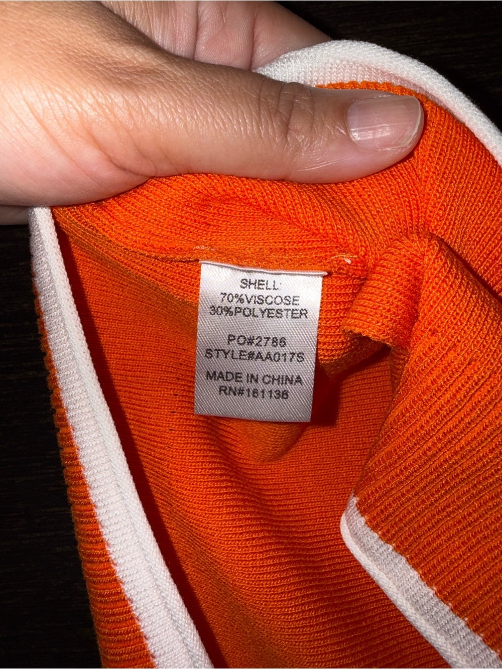 RIVIR Orange Knit 2 Piece Skirt Set Crop Polo Top Y2K Preppy Tennis Outfit - Picture 10 of 10